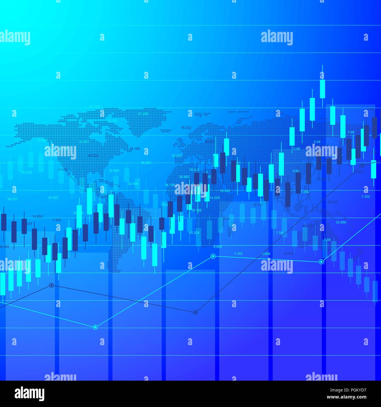 Stock Market Or Forex Trading Graph Chart Suitable For Financial - 